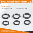 thumbnail image 6 of Power Pressure Washer Rubber O-Rings For 1/4 Inch,3/8 Inch,M22 Quick Connect Coupler,40-Pack, 6 of 9