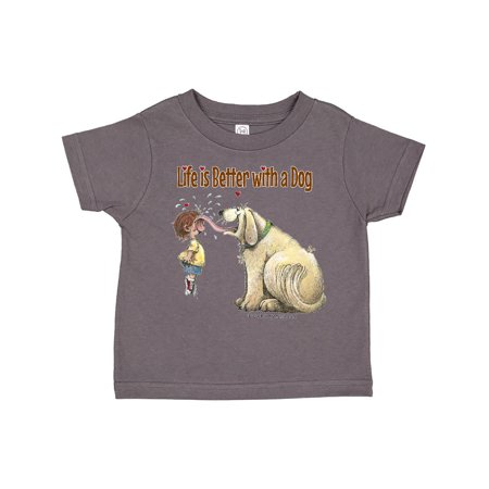 

Inktastic Life is Better with a Dog Gift Toddler Boy or Toddler Girl T-Shirt