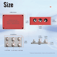 thumbnail image 4 of 500A Marine Busbar 48V Automotive Distribution Block High Current 6 Studs with Red Black Cover Yacht Auto Junction Box, 4 of 8