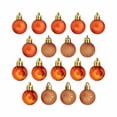 thumbnail image 2 of Northlight 18ct Shatterproof 4-Finish Christmas Ball Ornament Set 1.25" - Orange, 2 of 9