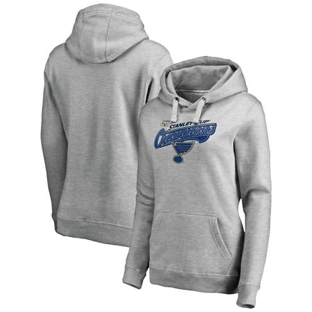St. Louis Blues Fanatics Branded Women's 2019 Stanley Cup Champions Left Wing Pullover Hoodie - Heather
