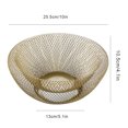 thumbnail image 3 of DESTYER Double-Layer Mesh Fruit Basket Metal Fast Food Bowl Kitchen Dining Table Rack Gold, 3 of 8