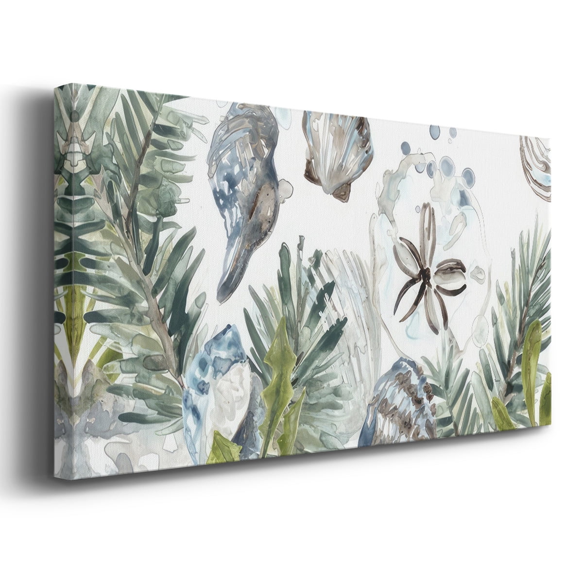 Coastal Christmas Shell Collection D- Gallery Wrapped Canvas