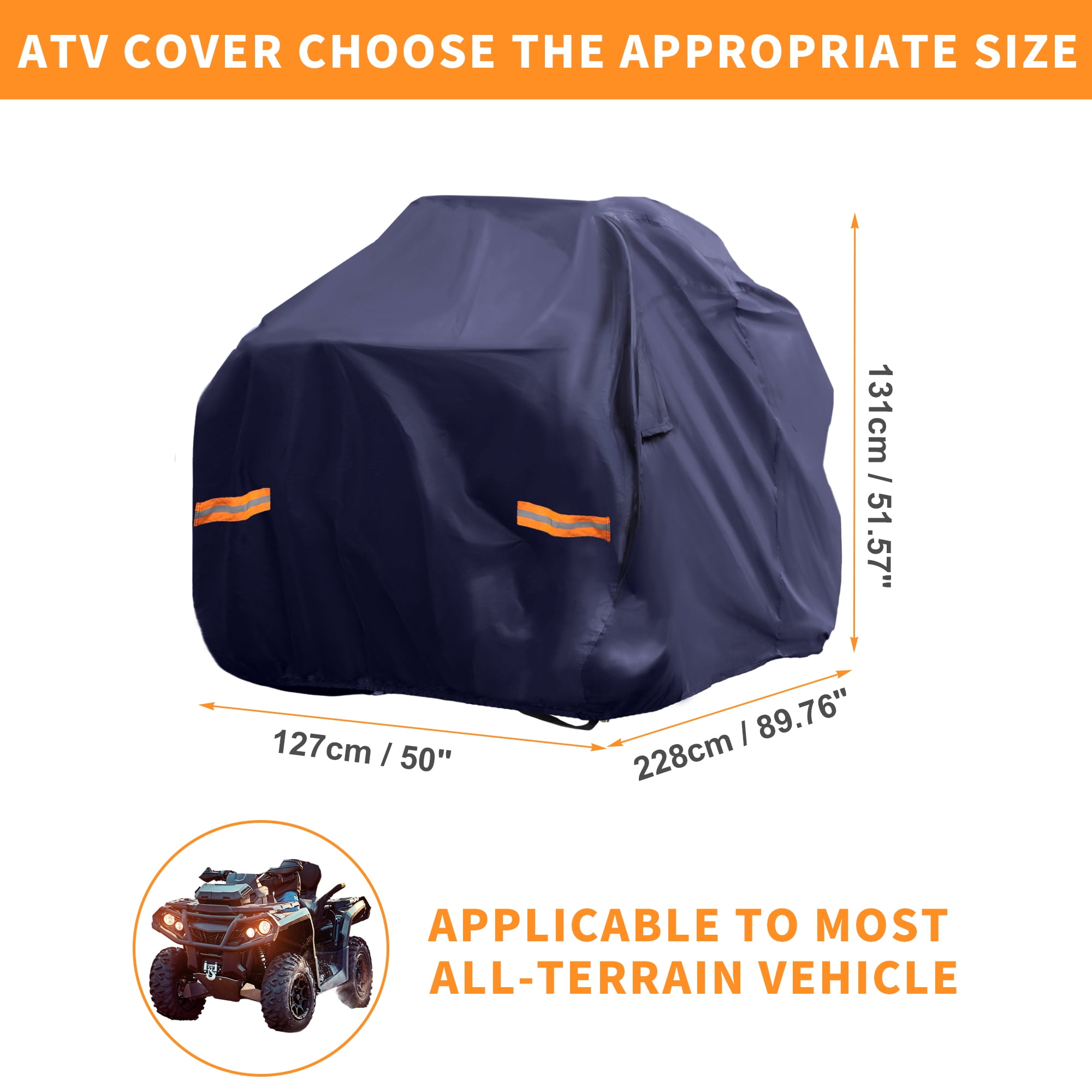 Unique Bargains Waterproof Quad Cover for Polaris Sportsman 850/XP 1000/X MR Navy Blue