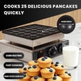 thumbnail image 5 of Non-Stick 25-Hole Electric Mini Pancake Maker, 11"×6.7"×11" Portable Griddle with Timer, Multifunction Baking Machine for Home Use, 5 of 8