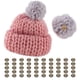thumbnail image 1 of Botoneros de sombrero de madera para pompones, paquete de 50 sujetadores para hacer sombreros de punto, herramienta de fijación sin esfuerzo para toques, construcción de madera natural, fácil, 1 of 1