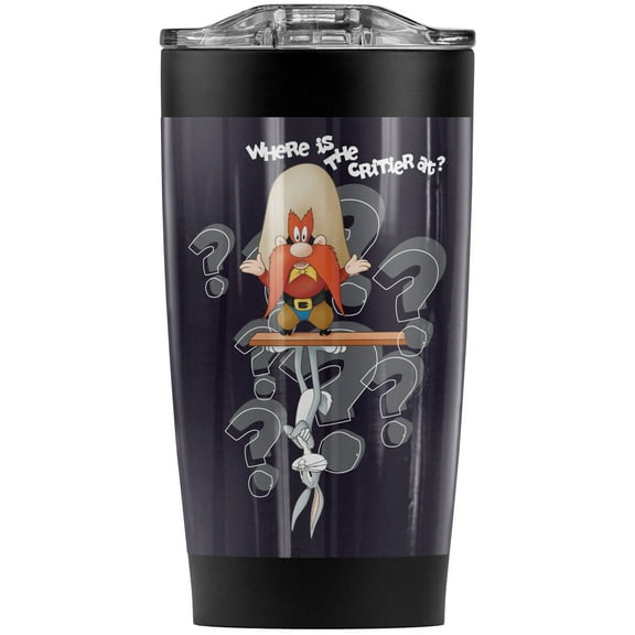 Looney Tunes Yosemite Sam Where The Critter Stainless Steel Tumbler 20 oz Coffee Travel Mug/Cup, Vacuum Insulated & Double Wall with Leakproof Sliding Lid | Great for Hot Drinks and Cold Beverages