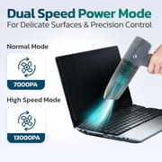 Purely C215 Mini Wireless Vacuum Cleaner, Handheld Vacuum Cordless Rechargeable with Brushless 120W High Power Motor, 3 in 1 Blowing Small Desk Vacuum for Car, Home, Office