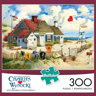 Buffalo Games Charles Wysocki Rootbeer Break 300-Piece Interlocking Jigsaw Puzzle for Adults Ages 14 