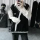 thumbnail image 5 of Suéteres de punto para hombres Chaleco sin mangas Ropa para hombre Chaleco negro Icono empalmado Ajuste holgado Grueso Invierno Primavera Otoño Jerséis S, 5 of 5