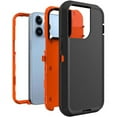 thumbnail image 4 of Entronix Heavy Duty Case Compatible with iPhone 12 / 12 Pro, Shockproof Hard Cover, Orange, 4 of 7