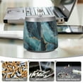 thumbnail image 6 of Yayeee Ashtray with Lid for Cigarette Smokeless Stainless Steel Home Ash Holder, Black Marble, 6 of 7