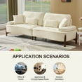 thumbnail image 6 of 103 Inch For Different Rooms. 24 Deep Spacious Seat. High Cushions. Breathable Upholstery. Solid Wood Frame. 3, Beige. Modern Style. Easy To Assemble. 600 Pounds Capacity With Pillows. Seat Comfort., 6 of 6