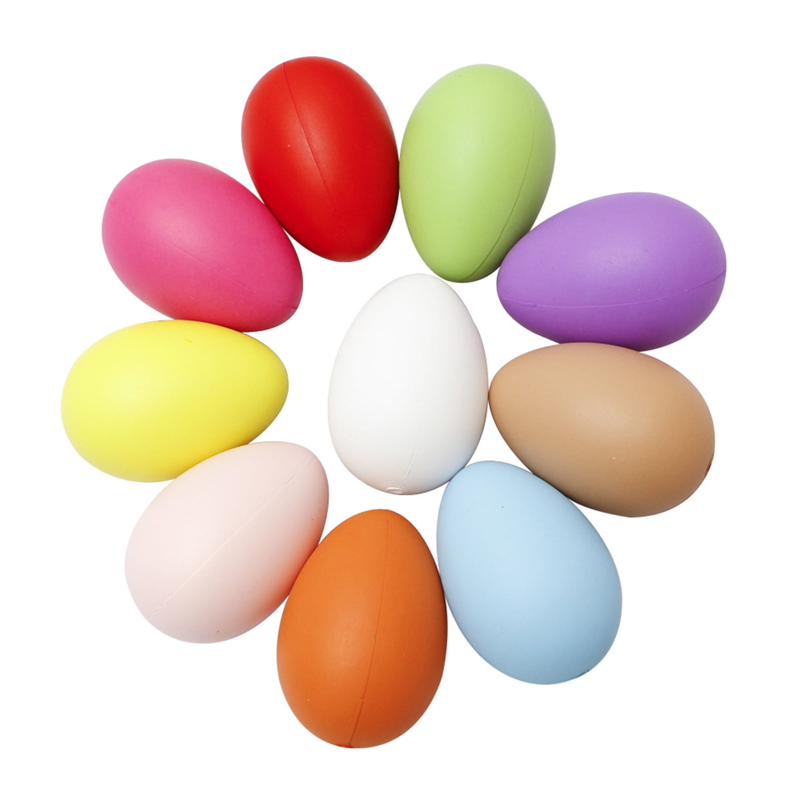 Opvise 1 Set Easter Eggs Random Color Smooth Surface Realistic Reusable 100 Pieces DIY Colorfast Create Atmosphere Easter Eggs Pendants Easter Supplies A