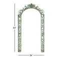 thumbnail image 4 of DecMode 93" Indoor Outdoor Arched Green Metal Bird Garden Arbor with Scrolled Vines, 4 of 11