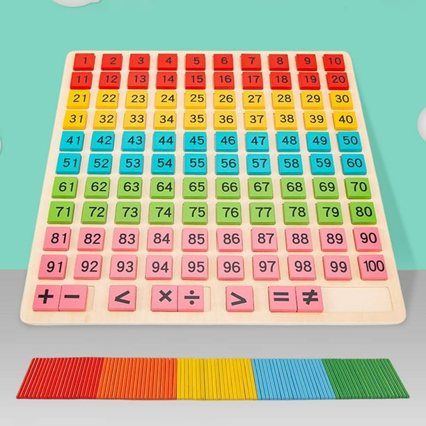 Tabla De Multiplicar De Madera Juguete Montessori Didactico