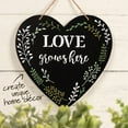 thumbnail image 5 of Plaid Surfaces Black Chalkboard Heart Shaped Plaque with Cord, 12" x 12", 5 of 5