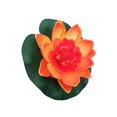thumbnail image 1 of Nenúfares artificiales de espuma flotante con hojas de loto para estanque y piscina, de 10 cm de largo, ideales para decorar fuentes y jardines., 1 of 2