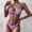 Purple, variant on EQWLJWE Women's 2 Piece Bikini Set High Cut Push Up Underwire Bra Bathing Suit