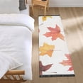 thumbnail image 3 of Yayeee Runner Rug for Bedroom 2'x6' Machine Washable Hallway Non Slip Mat, White Autumn Leaves, 3 of 8