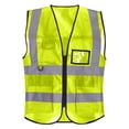 thumbnail image 2 of purcolt Womens High Visibility Reflective Safety Vest V Neck Zipper Workwear Waistcoat with with ID Pocket Mint Green Free Size, 2 of 7