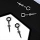 thumbnail image 4 of 1 Pair Cross Ear Clip Earrings for Men Women Punk Black Earrings Jewelry Gifts, 4 of 5