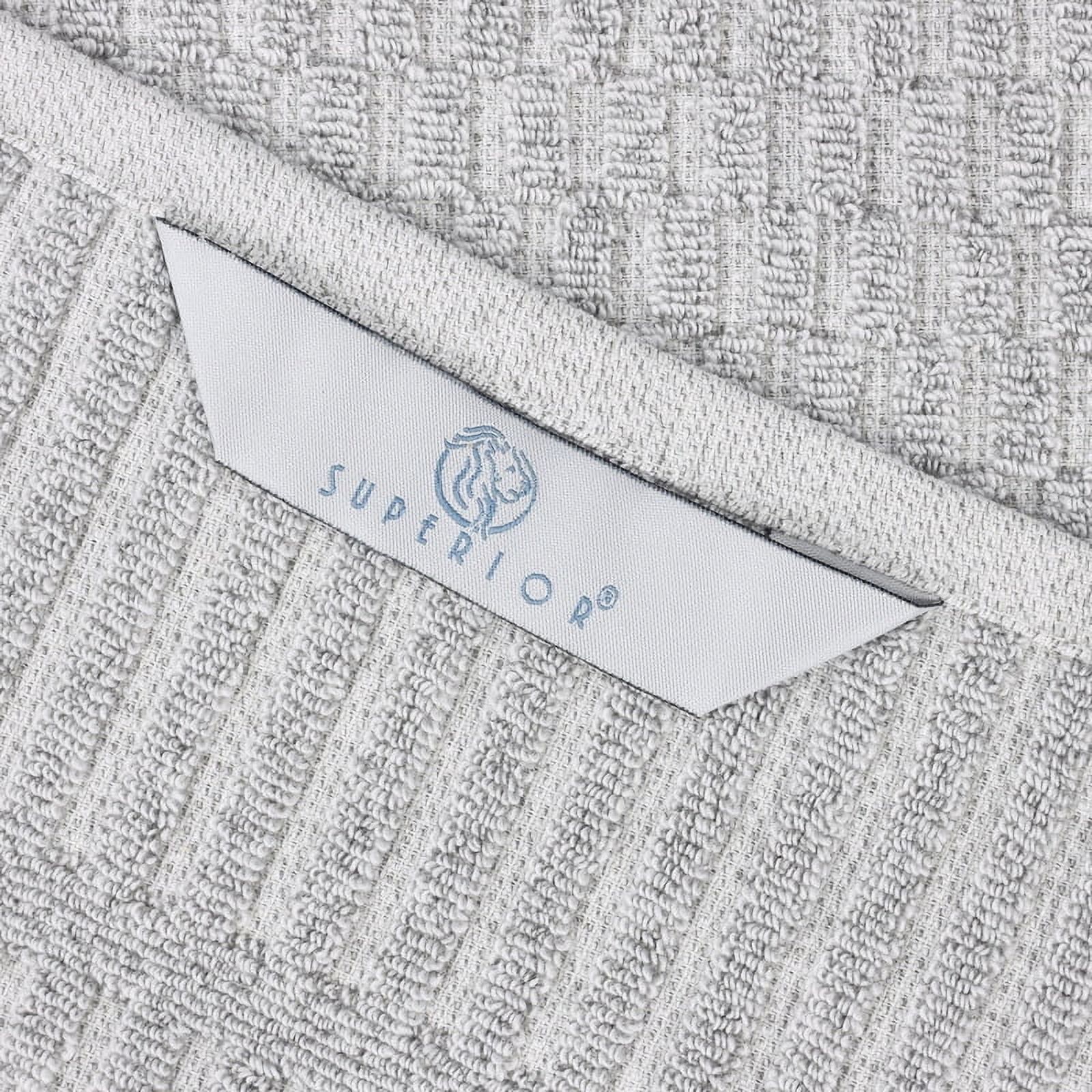 Superior Juno Viscose Cotton Blend Medium Weight 6 Piece Towel Set, Platinum