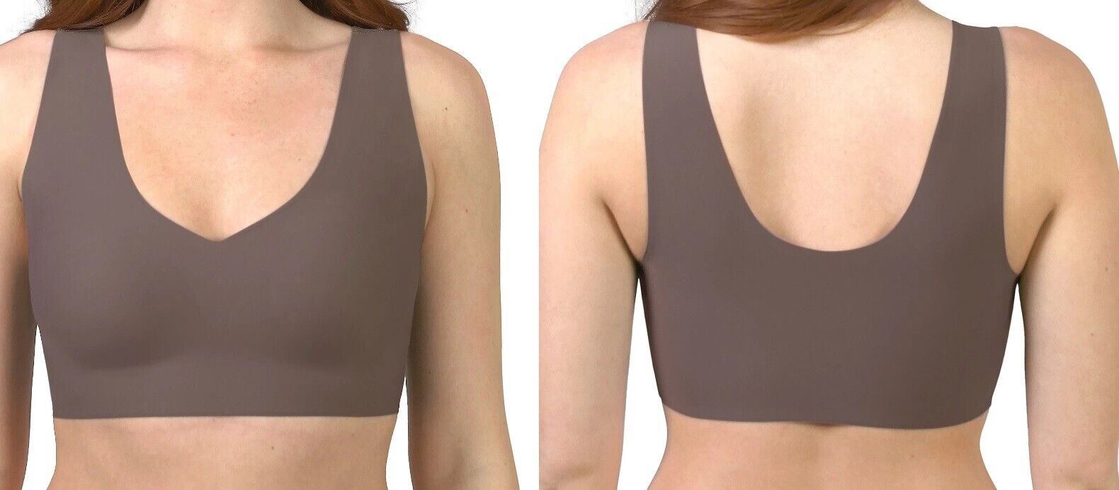 Anti x Proof Women's Wirefree Lounge Bra Bra COOL COCOA, LARGE