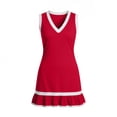 thumbnail image 4 of Bixock Summer Dresses for Women,Women's Casual Dresses V Neck Solid Color Sleeveless Tank Dresses High Waist A Line Vacation for Women with Pockets T-shirt Sundresses, 4 of 6