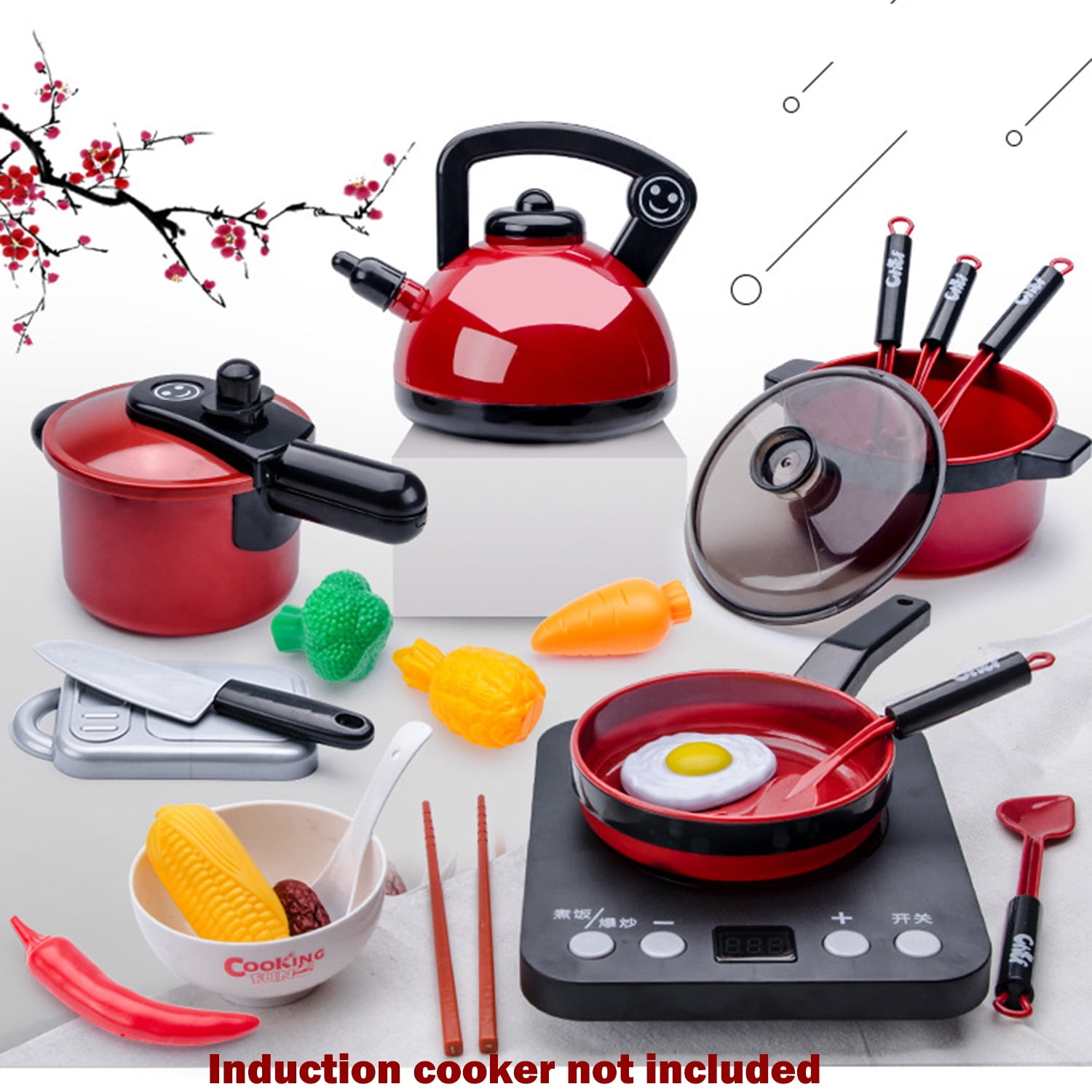 Pretend Cooking Pans and Utensils Set - 6 Pieces