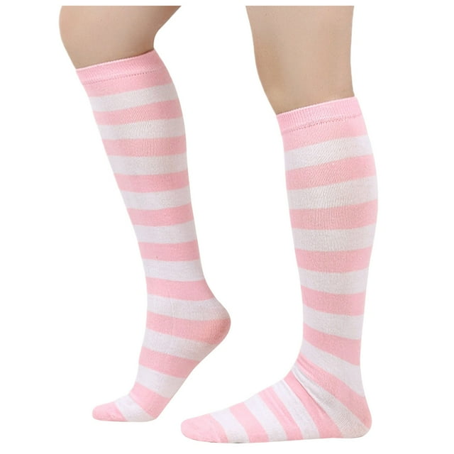 FhsagQ Socks Socks for Men Crotchless Bodysuit Ladies Striped Calf Socks Christmas Socks Ladies and Knee Socks Striped Socks Socks Performance Socks Mens Socks Bodysuit Mens Socks Fishnet One Size