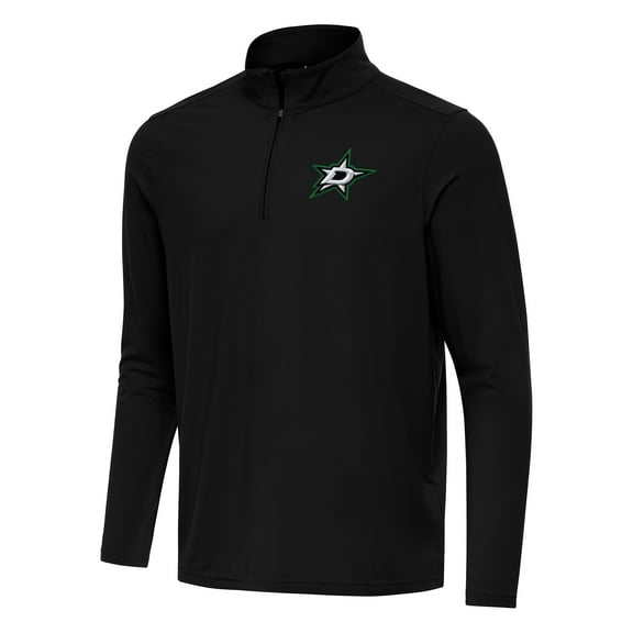 Men's Antigua Black Dallas Stars Intent Quarter-Zip Top