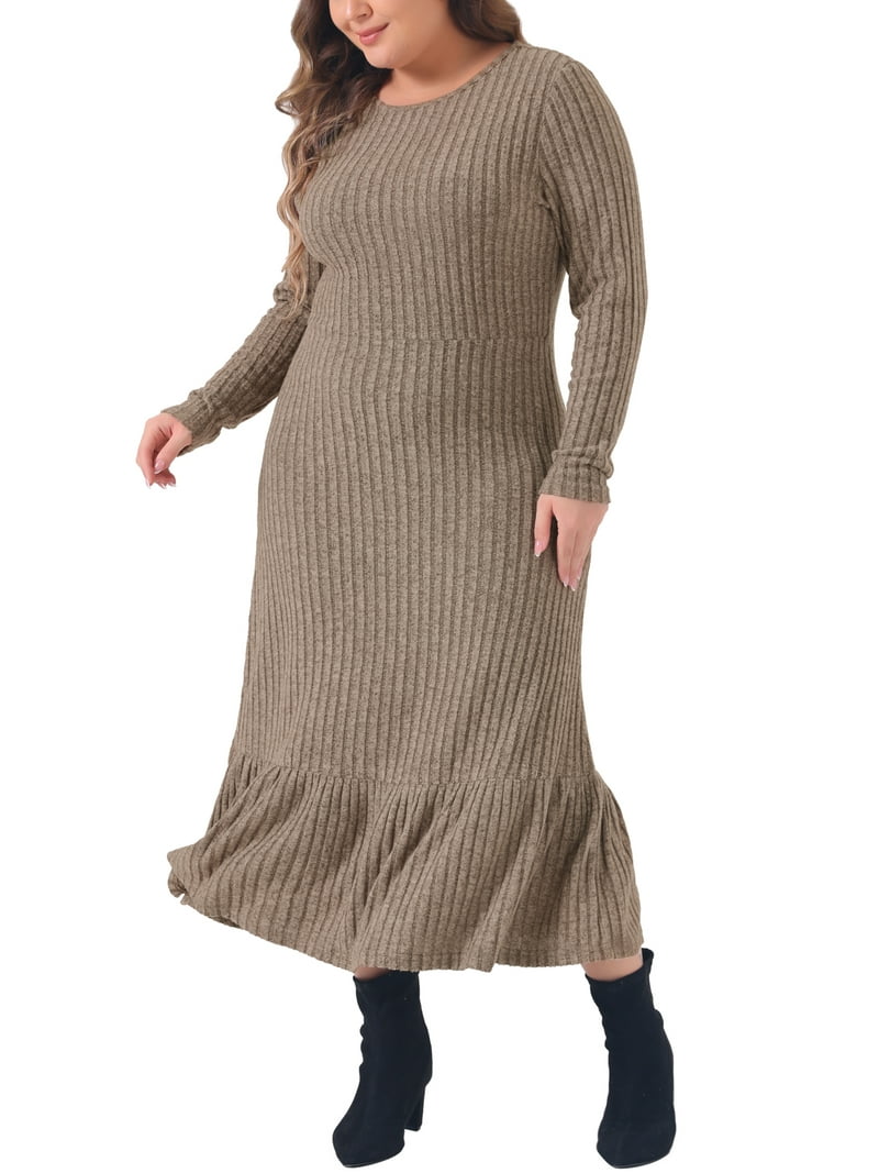 midi dress flattering Trendy Light Blue Striped Midi Dress | Women's Dresses