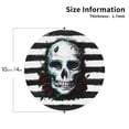 thumbnail image 2 of KLL Drink Coasters Set Round Shape of 4,PU Leather Absorbent Coasters Set Decorative Coffee Cup Coasters Housewarming Gift for Home Decor-Watercolor Skull, 2 of 5
