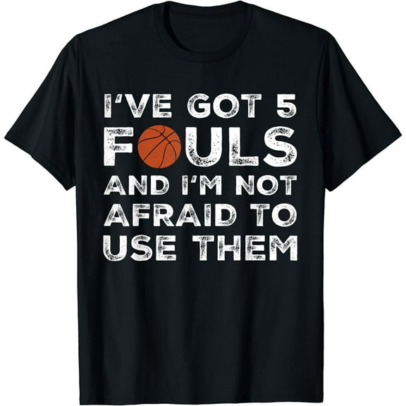Funny Basketball Player - Hoops 5 Fouls T-Shirt