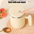 thumbnail image 6 of Xecvkr Stainless Steel Rechargeable Mixing Cup 400ml USB Automatic Stirring for Coffee Protein Shakes Orange Beige White, 6 of 7