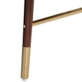 thumbnail image 5 of Studio 55D Parker Walnut Metal Bar Stool Brown Gold 25 1/2" High Modern Black Leather Cushion with Backrest Footrest for Kitchen Counter Height Island, 5 of 9