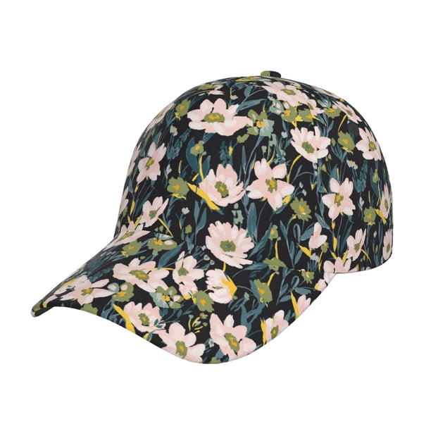 Fotbe Flowers Gorro Clásico de Béisbol, Gorra Ajustable con Broche Snapback, Gorro de Exterior de Algodón Suave