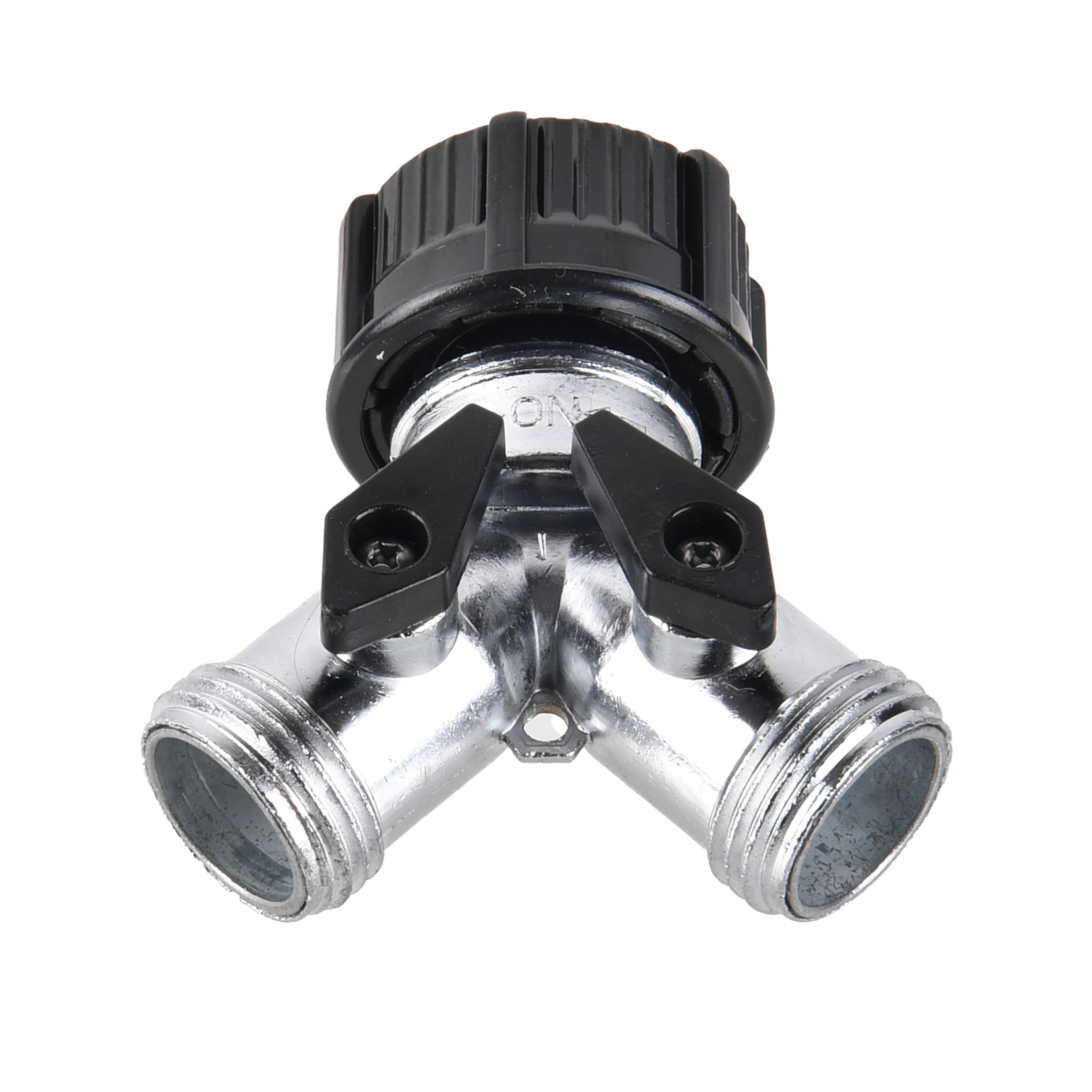 (2 pack) Expert Gardener Metal 2-Way Y Hose Shut-off Connector