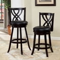thumbnail image 2 of Benzara Wendel Transitional 24" Swivel Bar Stool, Espresso Finish, 2 of 2