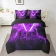 thumbnail image 2 of Erosebridal Galaxy Lightsaber Bedding King Comforter Set, Purple Pink Down Comforter, Watercolor Print Decor, Reversible, 2 of 5