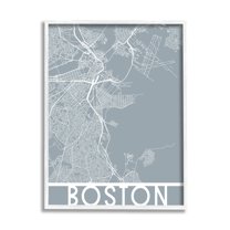 Stupell Industries Boston City Street Outline Urban Massachusetts Transportation Grid, 11 x 14, Design by Daphne Polselli