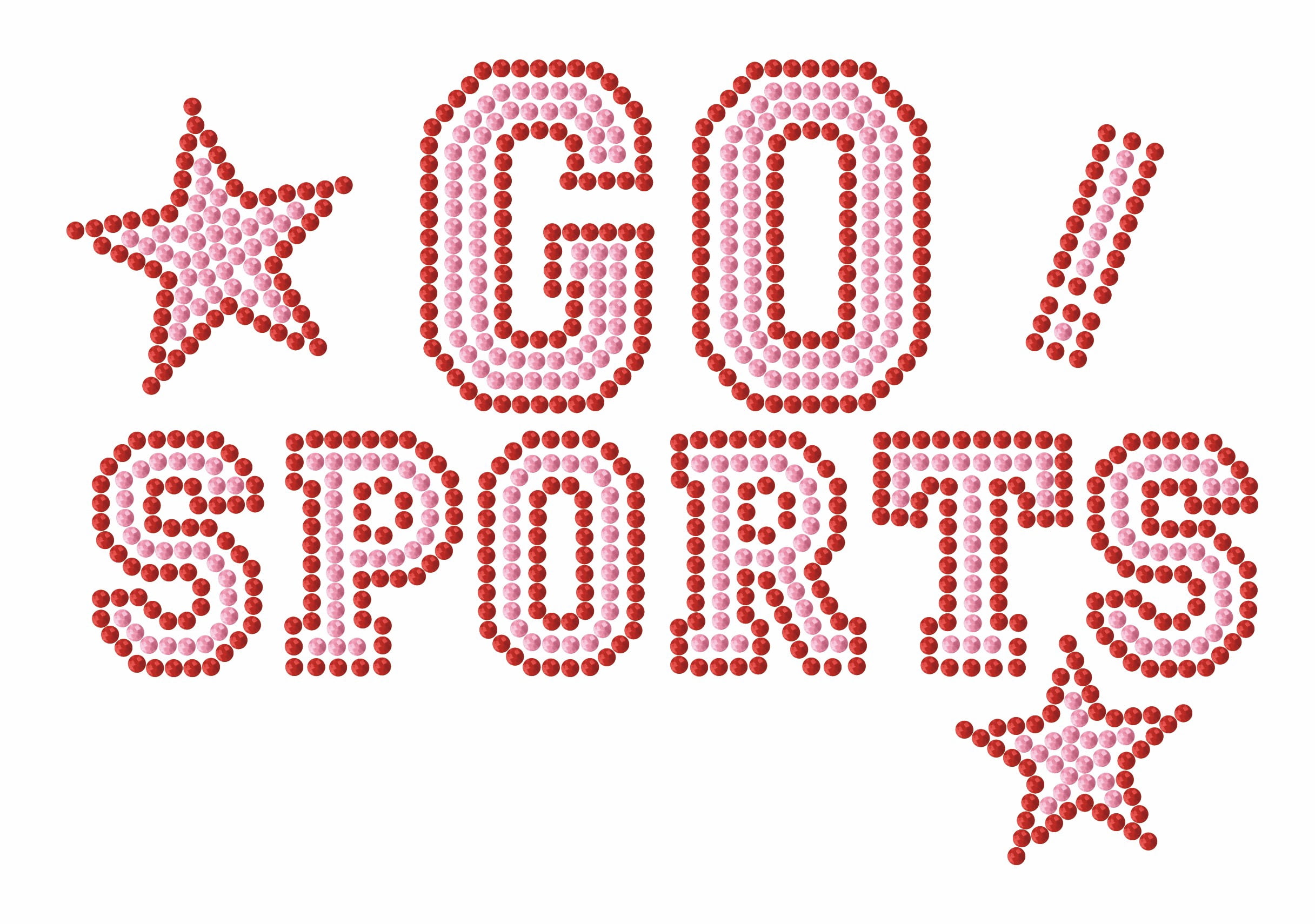 DIAMOND DOTZ® Pink Sports Iron-On 'N' Dot Transfer