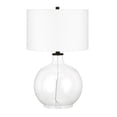 thumbnail image 1 of Henn&Hart 15" Clear Glass/Blackened Bronze Glass/Fabric Table Lamp, 1 of 10