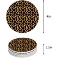thumbnail image 1 of RYLABLUE Leopard Print Set of 6 Round Coaster for Drinks, Absorbent Ceramic Stone Coasters Cup Mat with Cork Base for Home Kitchen Room Coffee Table Bar Decor, 1 of 5