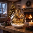 thumbnail image 4 of Glowing Christmas Story Ornament,Light-Up 3D Miniature Scene Clear PVC Globe Christmas Tree Ornament, Festive Keepsake Gift for Home Christmas Party Decoration, 4 of 8
