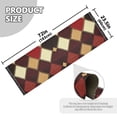 thumbnail image 2 of Ryvnso Brown Checkered Plaid Pattern Bedroom Runner Rug 2'x6' Hallway Area Carpet Non Slip Entryway Mat with Tassels, 2 of 8