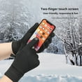 thumbnail image 4 of Gants d'Hiver pour Hommes et Femmes - Écran Tactile, Chauds et Imperméables, Course, Cyclisme et Conduite - Gris TG, 4 of 5