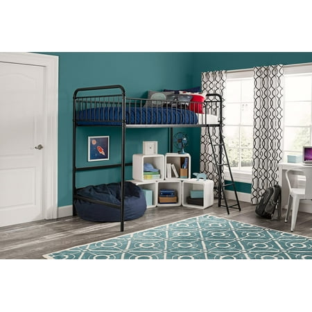 Better Homes and Gardens Kelsey Twin Metal Loft Bed