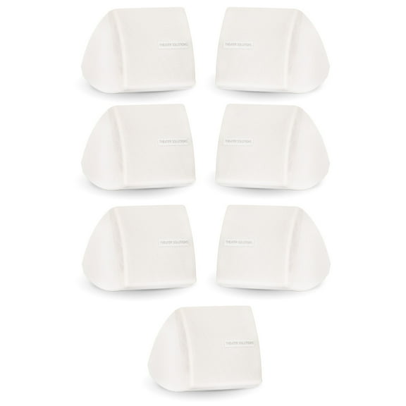 Theater Solutions TS30W Mountable Indoor Speakers White Bookshelf 7 Piece Pack